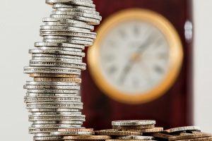 Coins and a clock